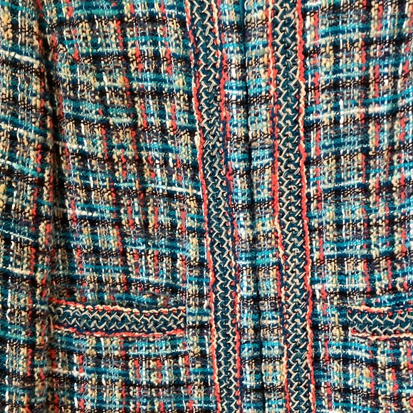 Doncaster Turquoise & Orange Tweed Blazer - Picture 6 of 10